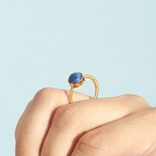 Anillo ajustable lapislázuli